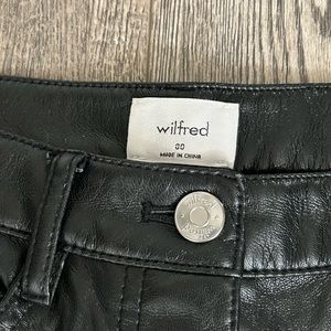 Melina Wilfred size 00 Black Vegan Leather Pant
